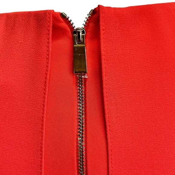 Vince Camuto Women's Coral Back Pleat Chiffon Swing Dress - Picture 6 of 12